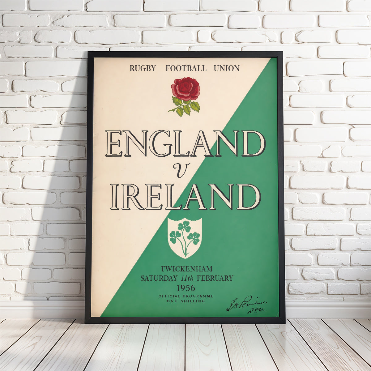 Retro English Rugby Programme Posters