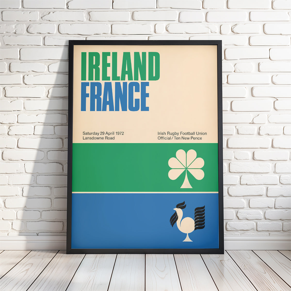Retro Irish Rugby Programme Posters