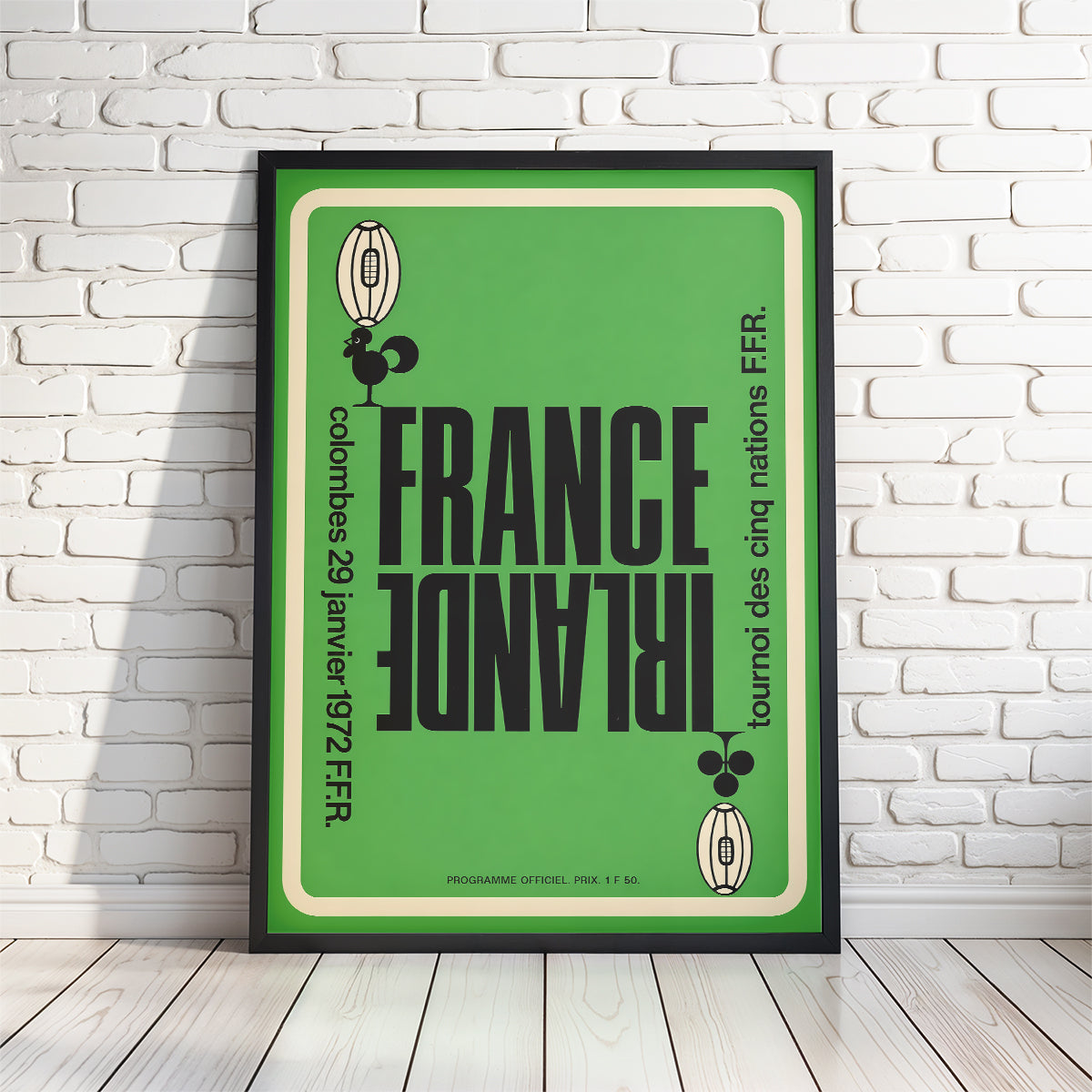 Retro Irish Rugby Programme Posters