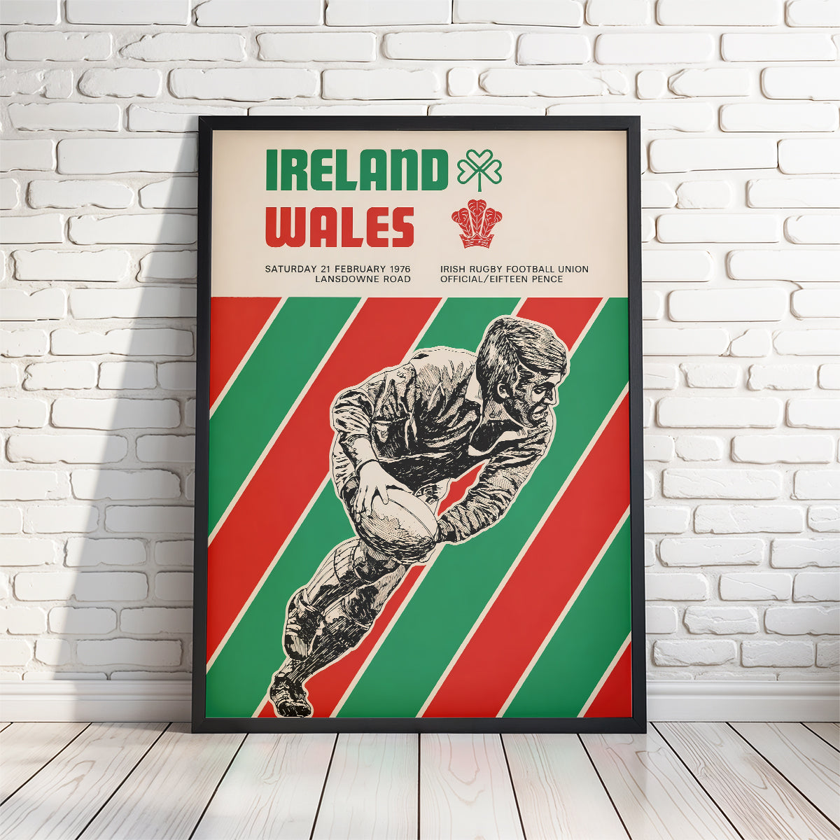 Retro Irish Rugby Programme Posters