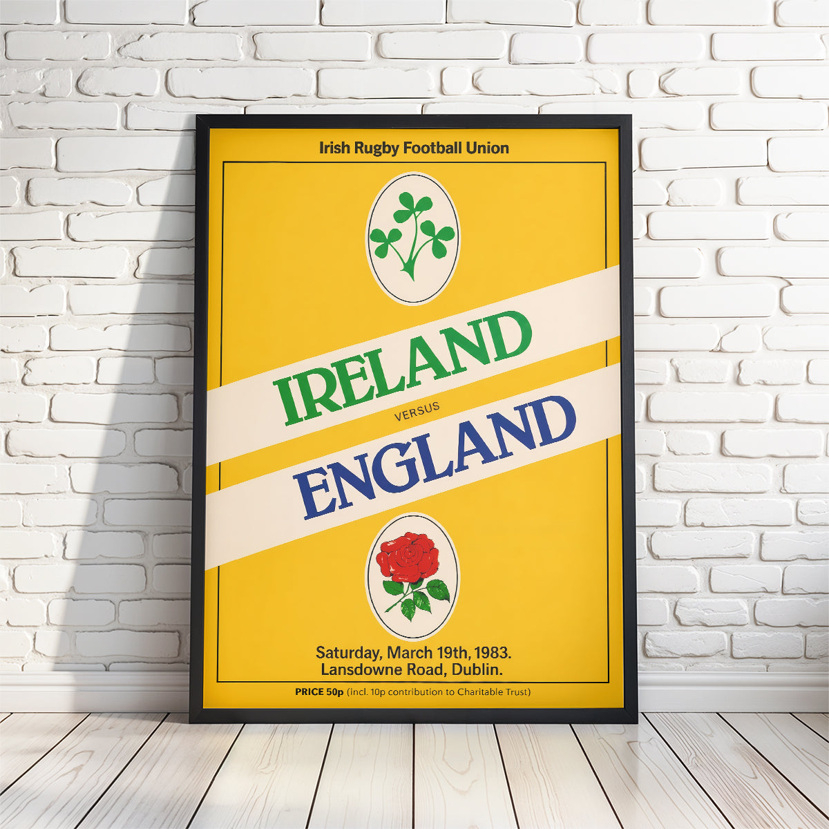 Retro Irish Rugby Programme Posters
