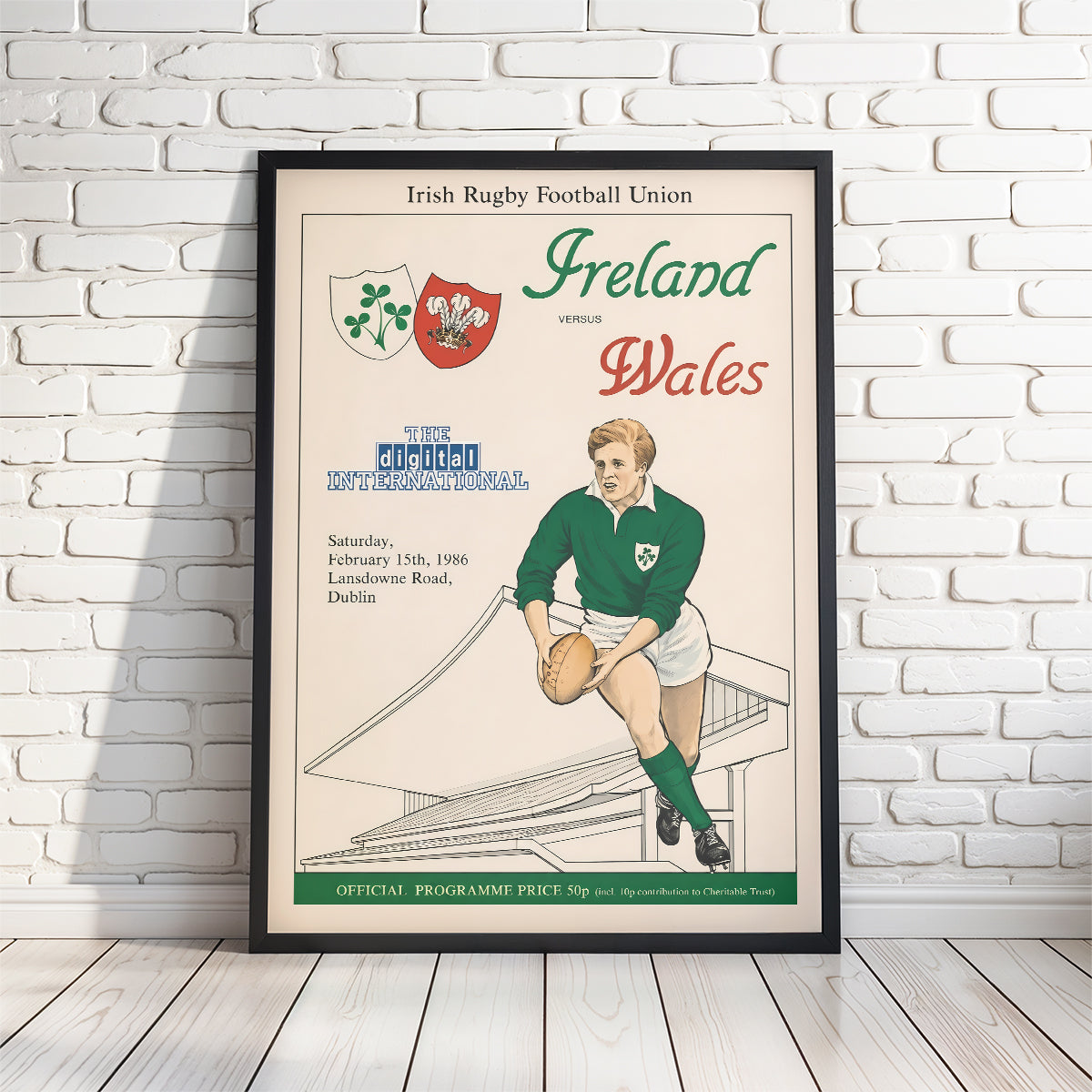 Retro Irish Rugby Programme Posters