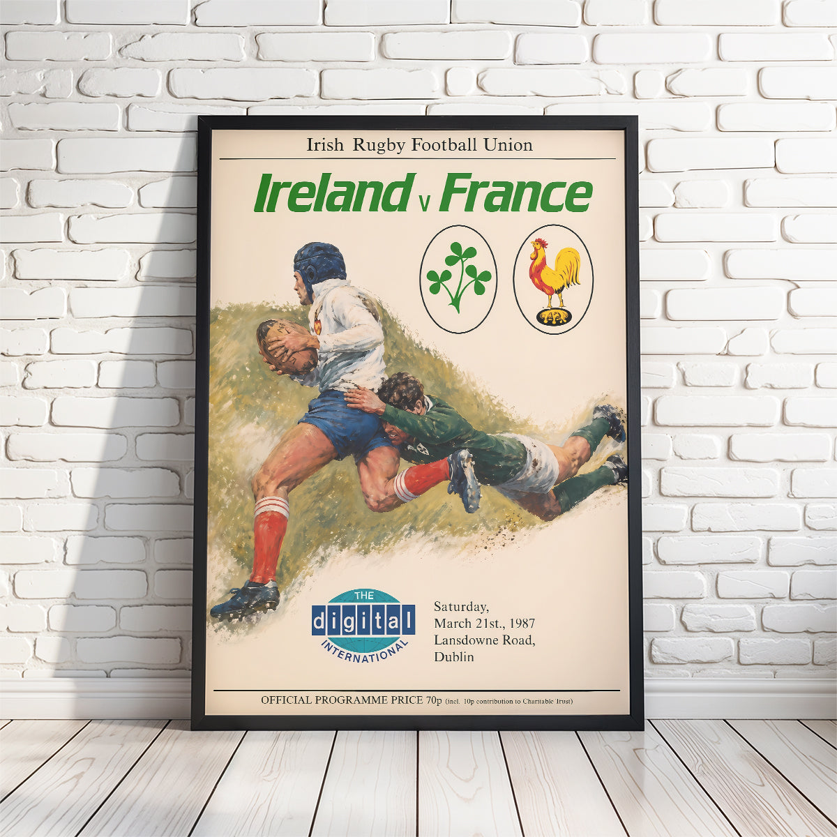 Retro Irish Rugby Programme Posters