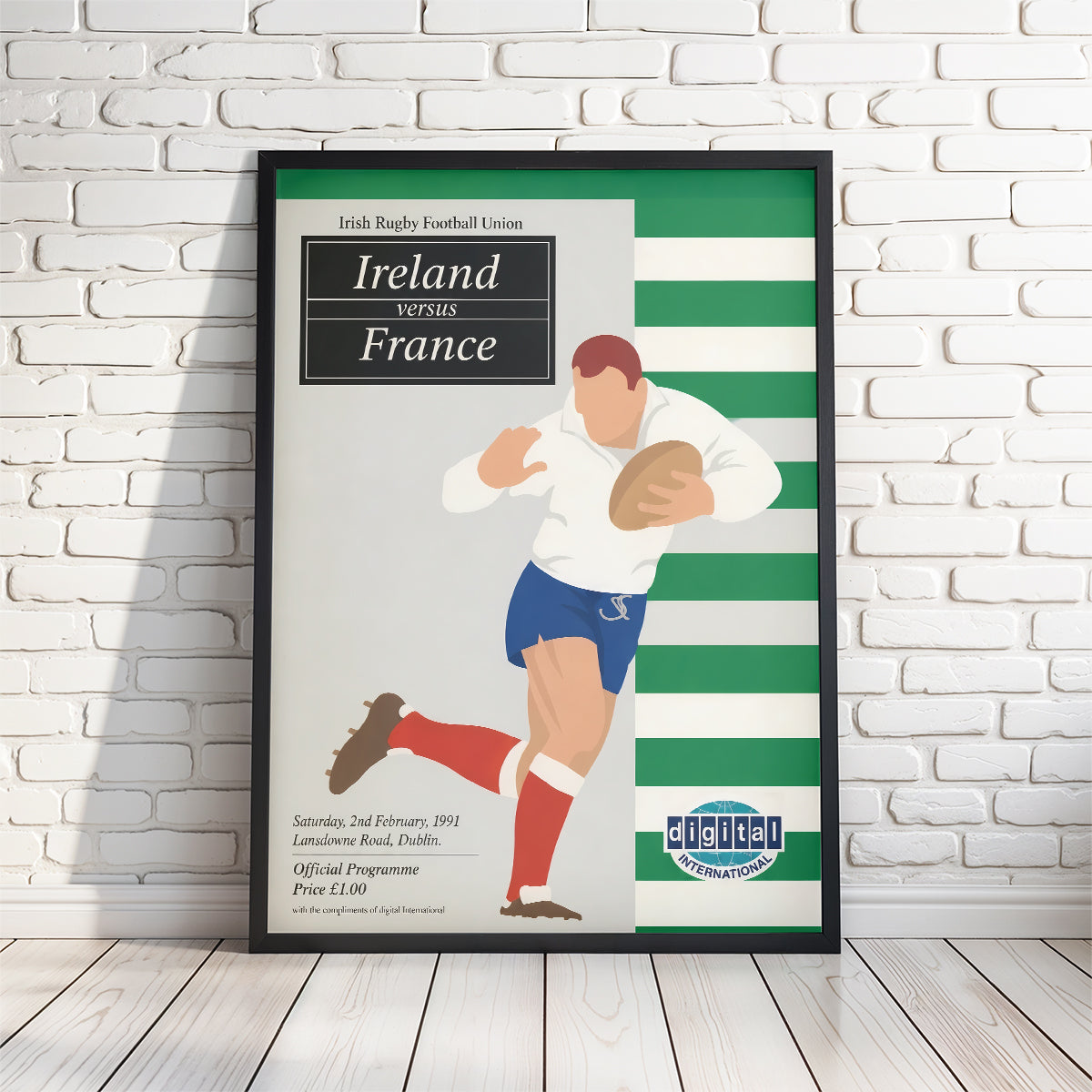 Retro Irish Rugby Programme Posters
