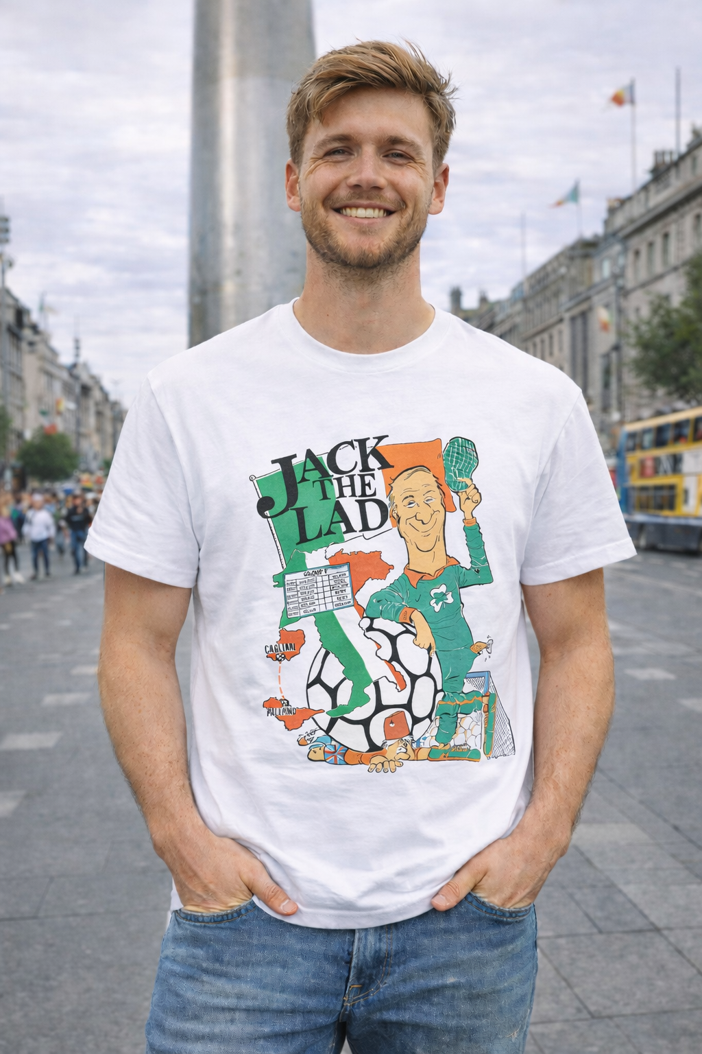 Italia'90 Jack The Lad Retro Ireland Tshirt