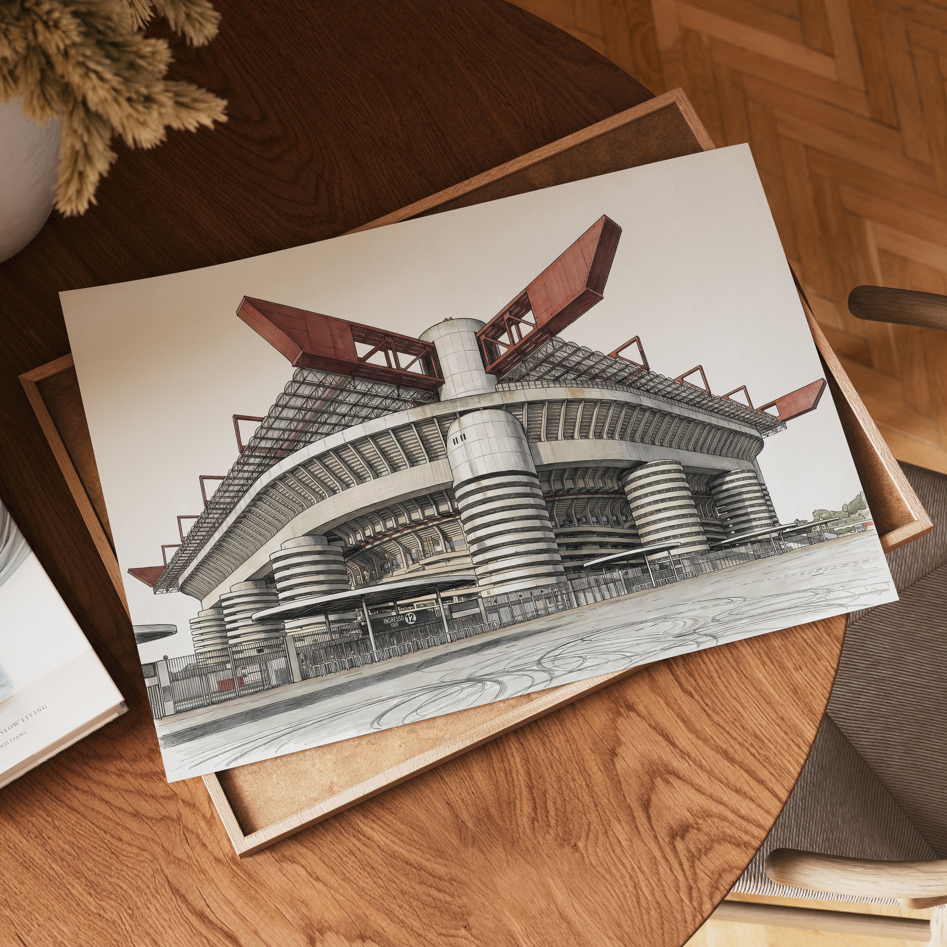 Serie A Football Stadium Isometric Poster Prints