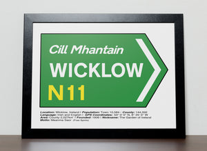 Irish Road signs - WICKLOW , Ireland