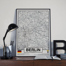 Berlin Germany - GPS Map Poster