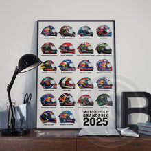 2025 Moto GP Rider helmet poster print