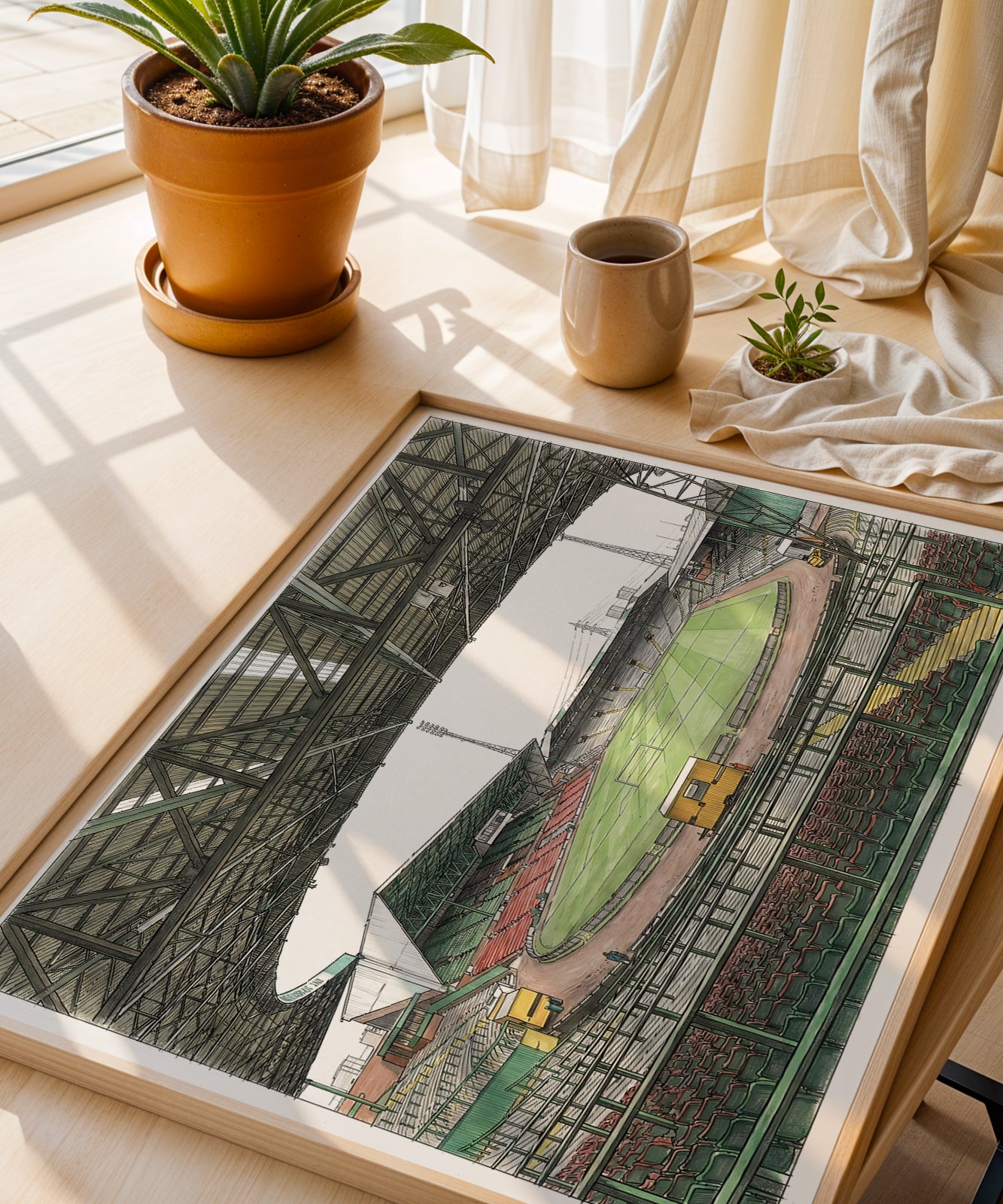 Parkhead Stadium 1990 Isometric Poster - Celtic