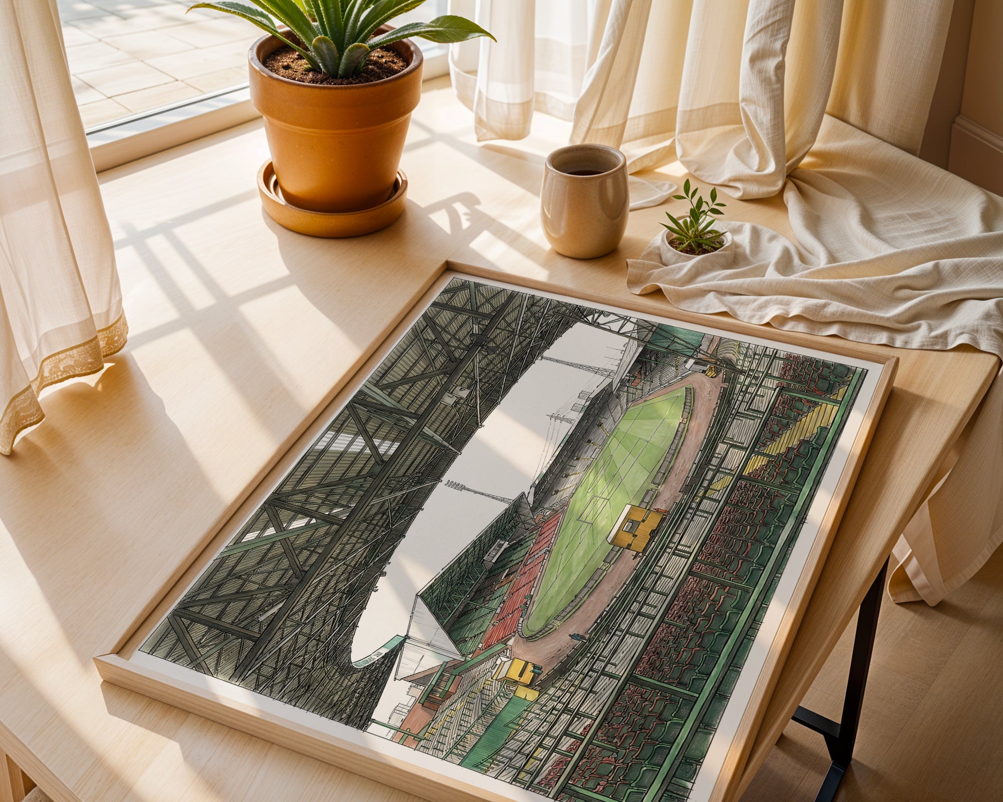 Parkhead Stadium 1990 Isometric Poster - Celtic