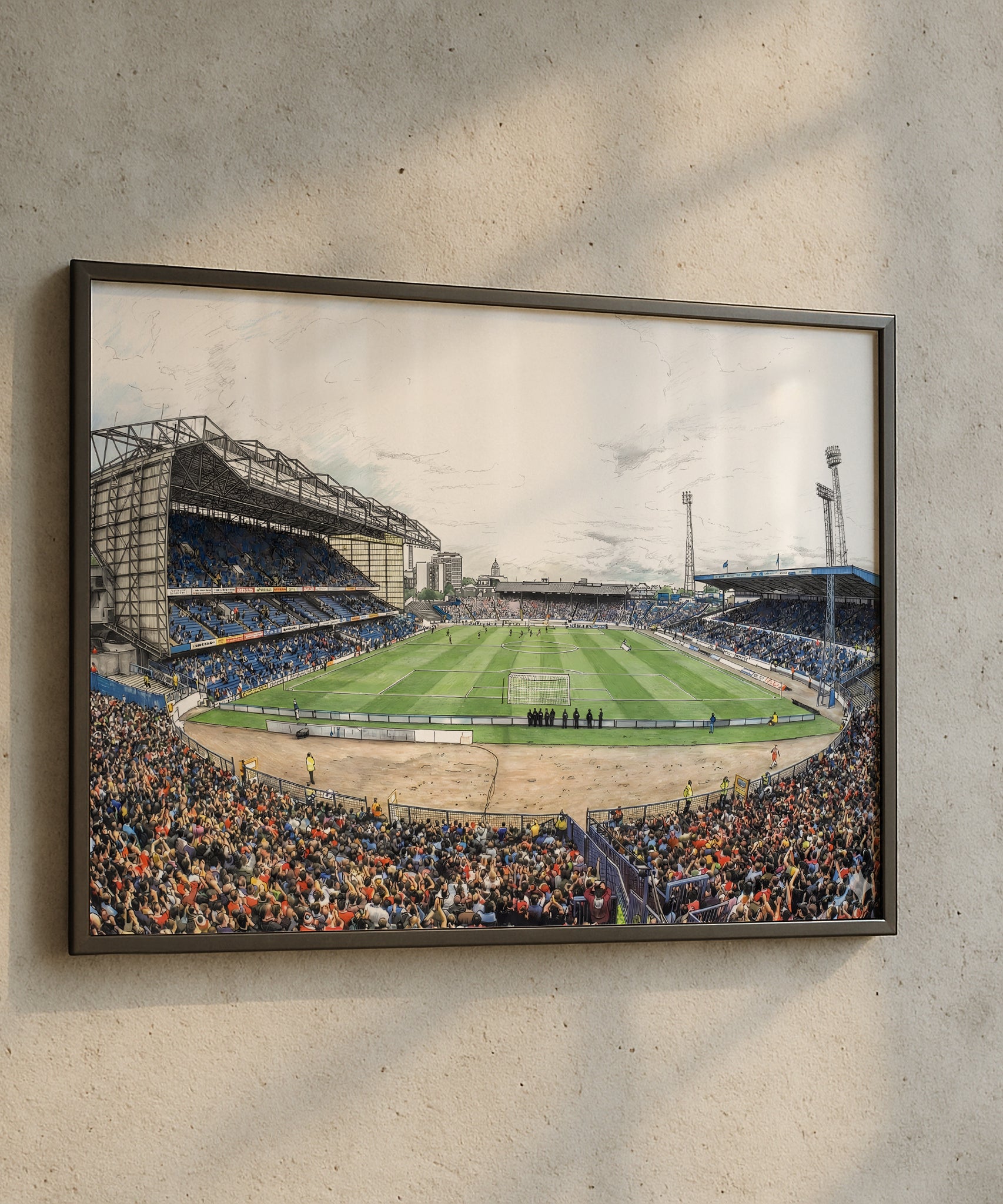 Stamford Bridge Stadium 1990 Isometric Poster - Chelsea