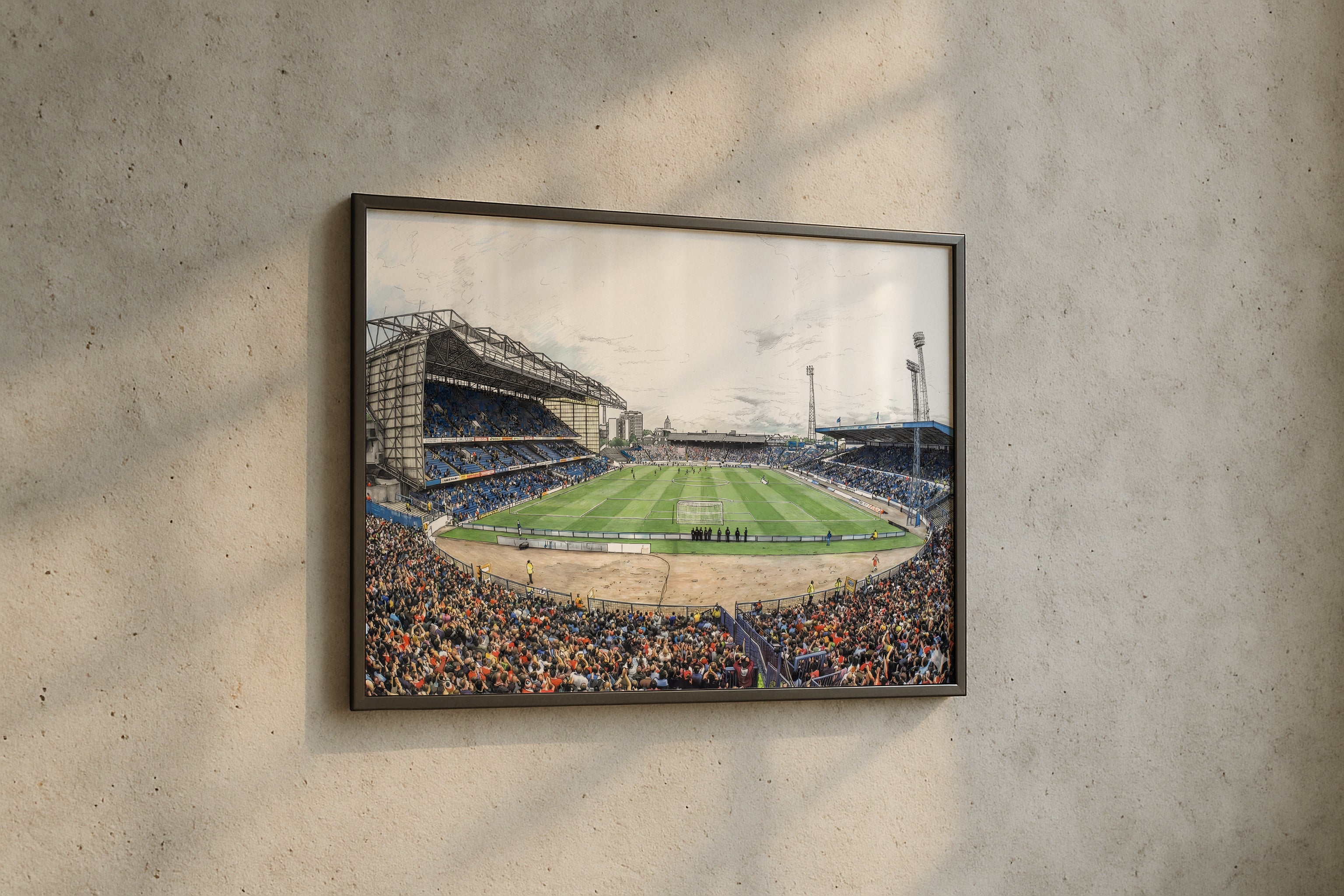 Stamford Bridge Stadium 1990 Isometric Poster - Chelsea