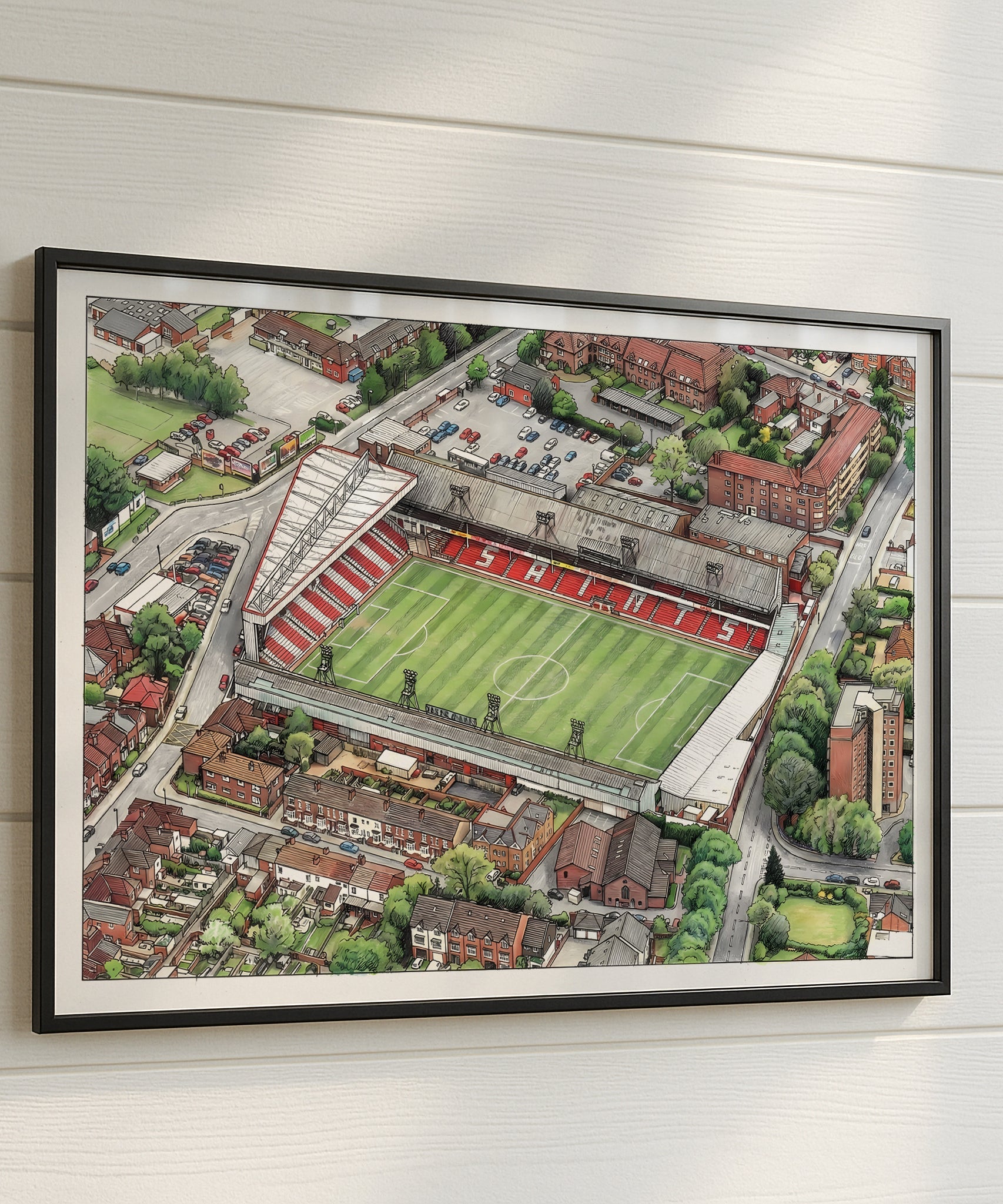 The Dell Stadium 1990 Isometric Poster - Southampton