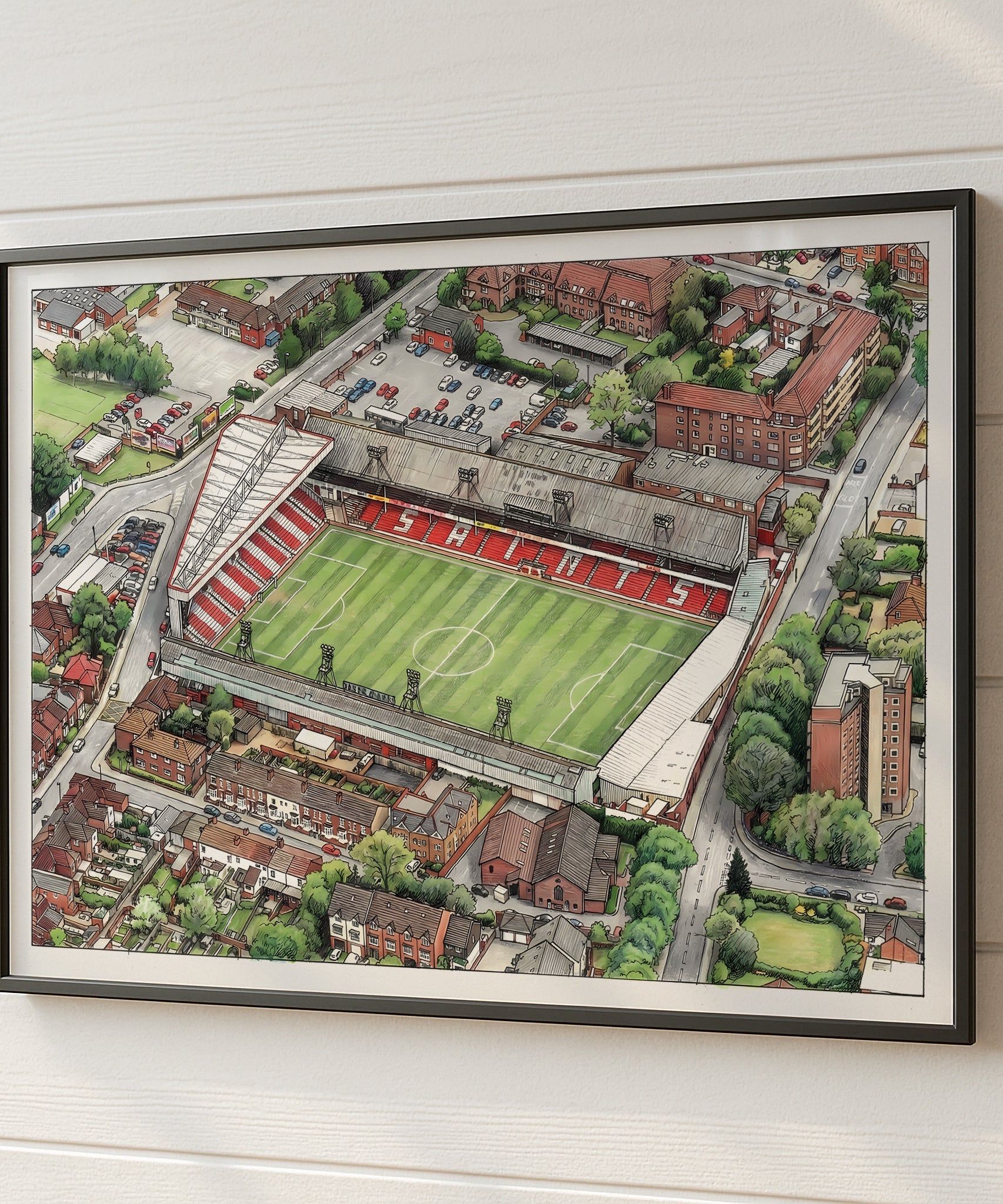 The Dell Stadium 1990 Isometric Poster - Southampton