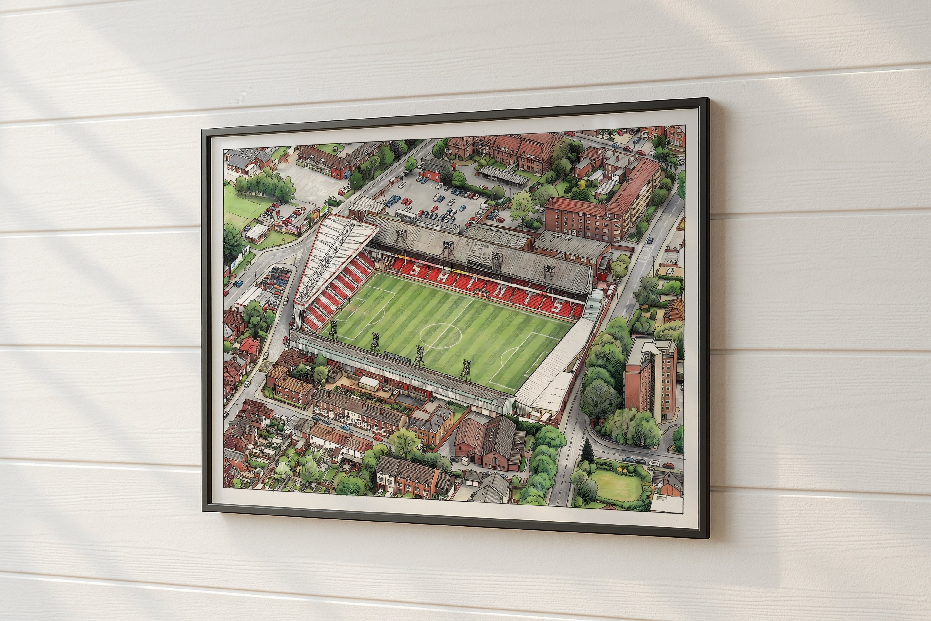 The Dell Stadium 1990 Isometric Poster - Southampton