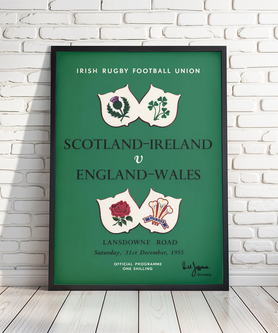 Retro English Rugby Programme Posters
