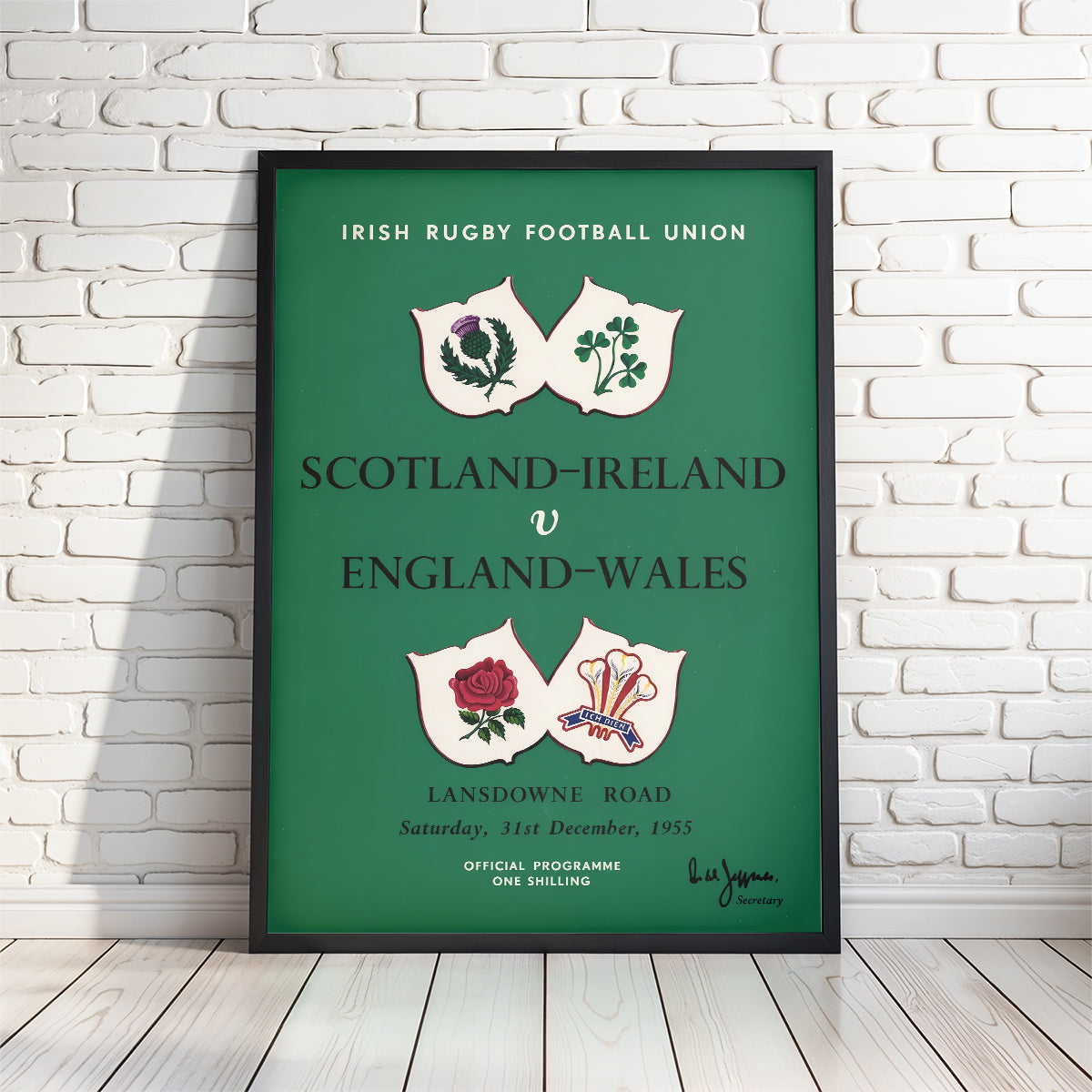 Retro English Rugby Programme Posters