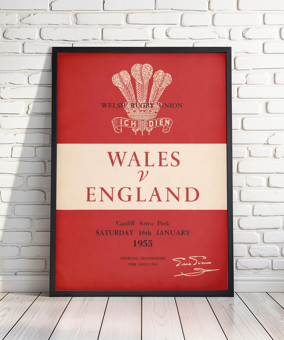 Retro English Rugby Programme Posters