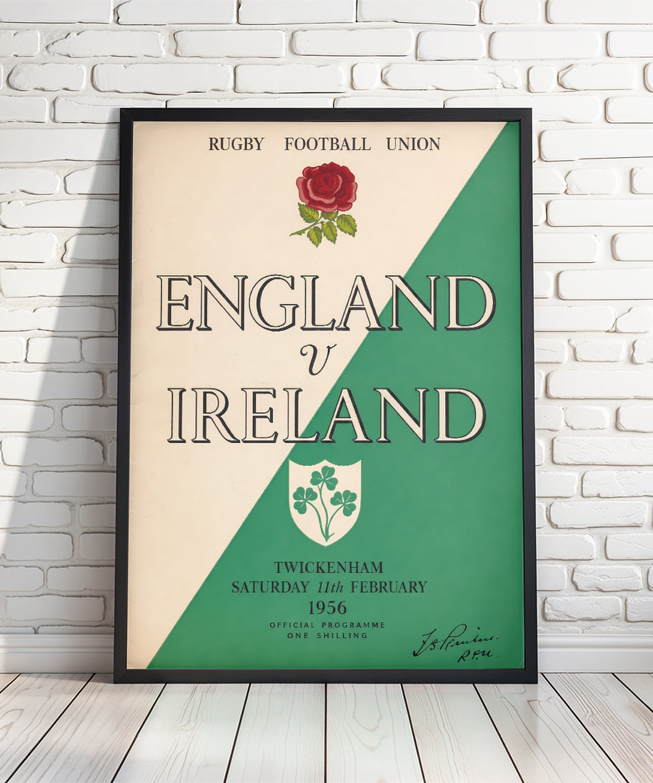 Retro English Rugby Programme Posters