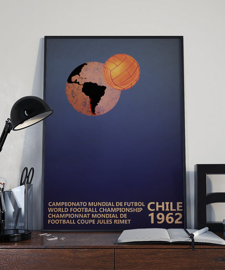 1962 World Cup 1962 soccer poster - Chile