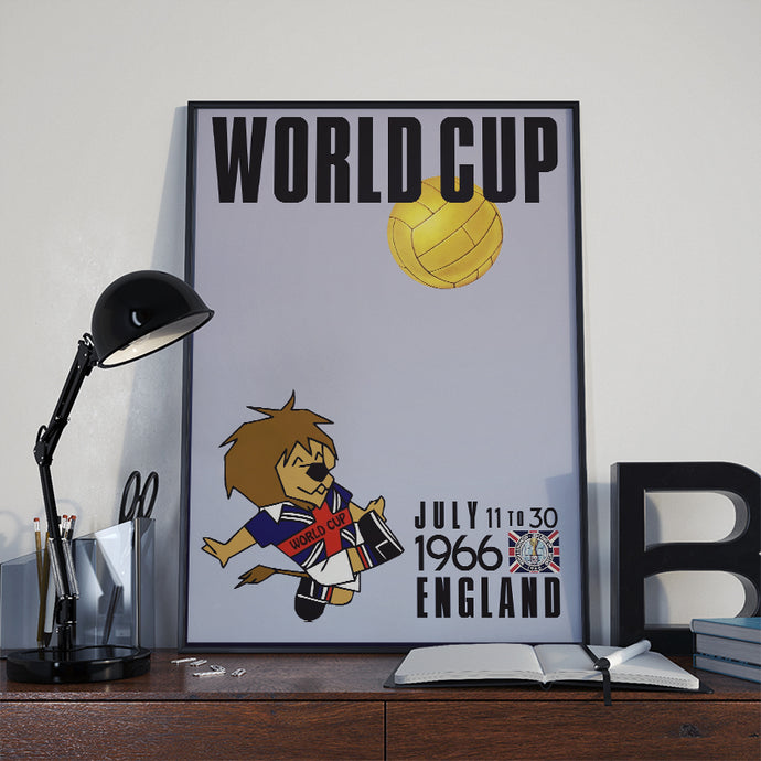 1966 World Cup soccer poster - England