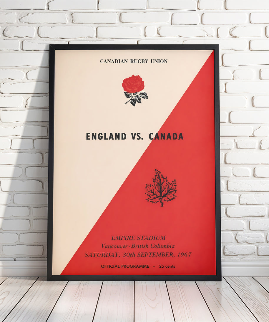 Retro English Rugby Programme Posters