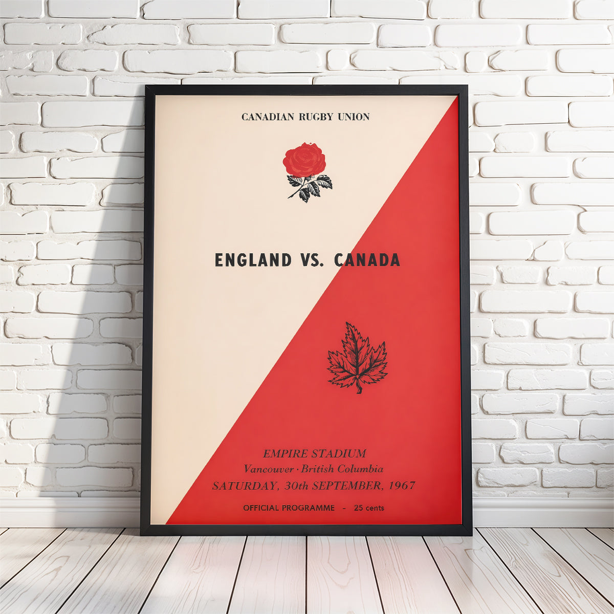 Retro English Rugby Programme Posters