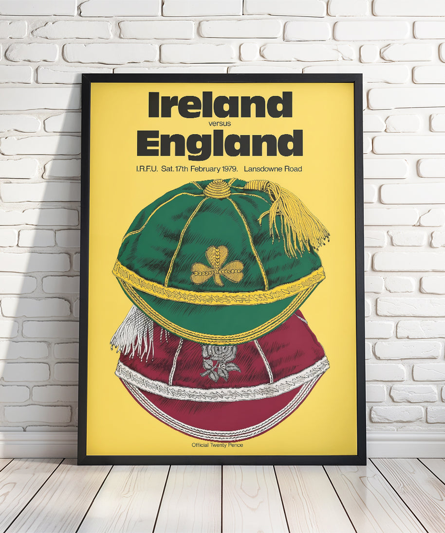 Retro English Rugby Programme Posters