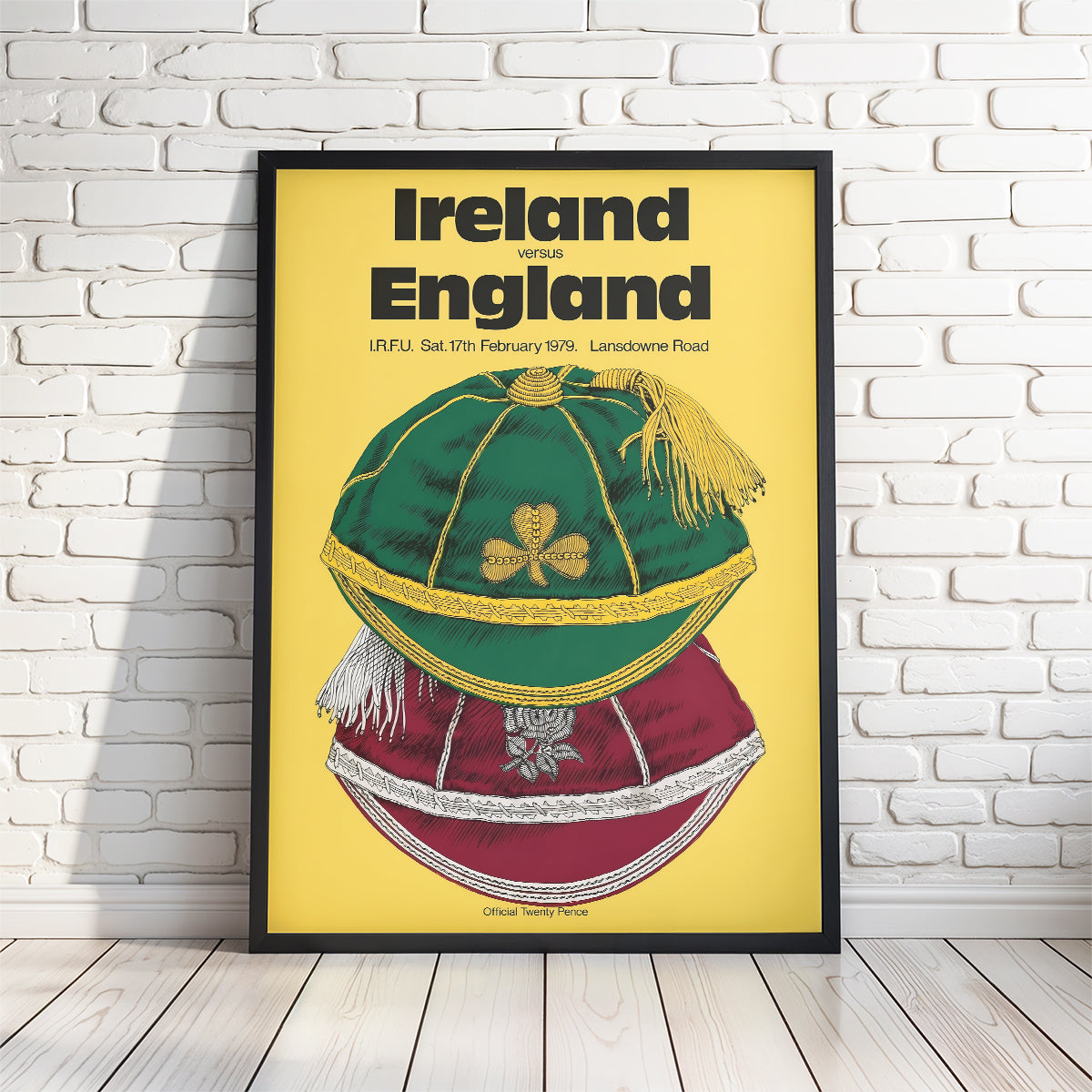 Retro English Rugby Programme Posters