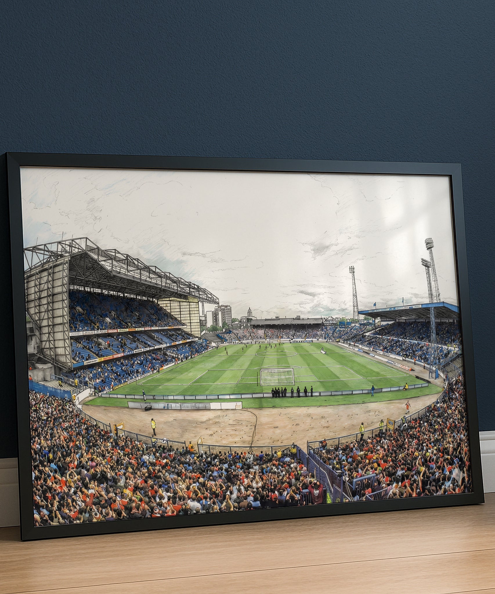 Stamford Bridge Stadium 1990 Isometric Poster - Chelsea