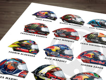 2025 Framed MOTOGP Helmet World Championship Poster Print