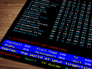 Leicester City CEEFAX 2015/16 season league table poster - LIMITED EDITION