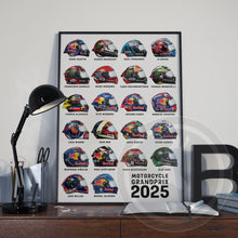 2025 Framed MOTOGP Helmet World Championship Poster Print