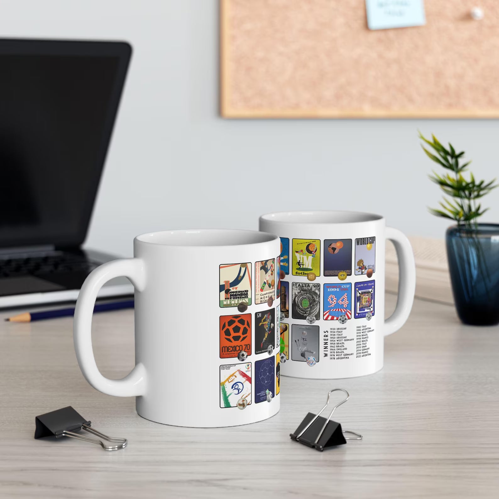 Retro World Cup Poster Coffee Mug