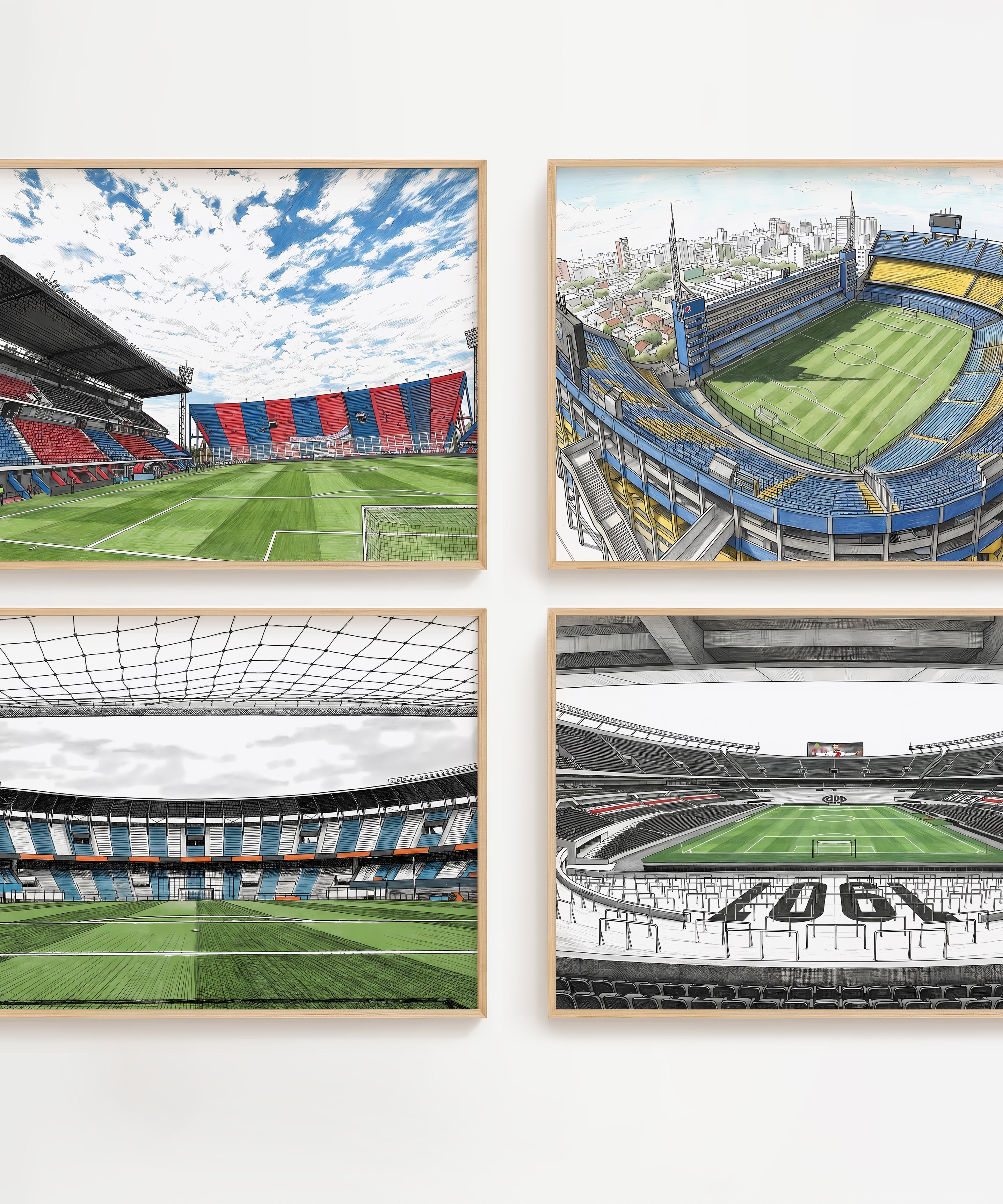 Argentine Football Stadium Isometric Poster Prints