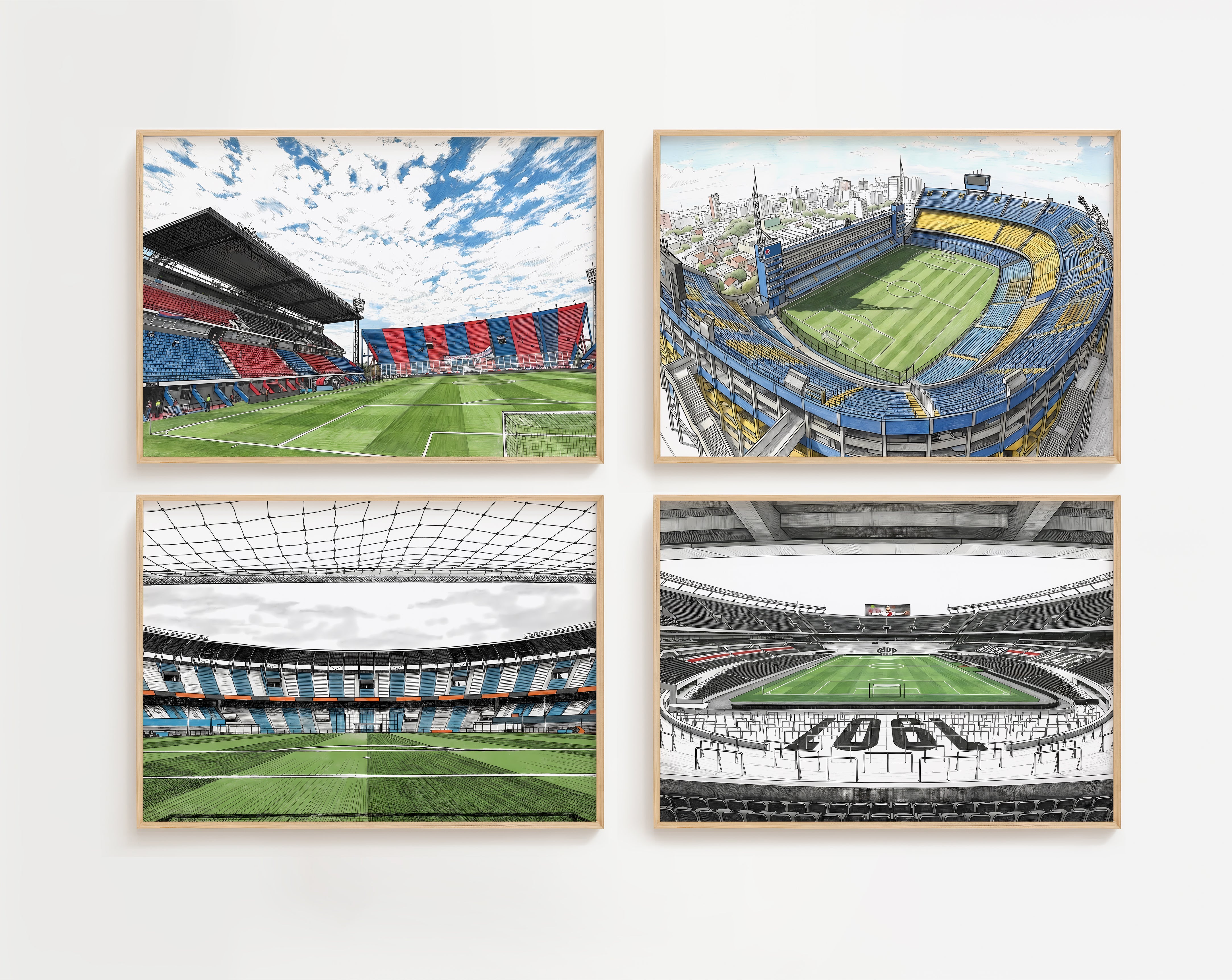 Argentine Football Stadium Isometric Poster Prints
