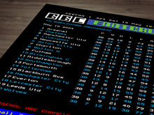 Arsenal CEEFAX 2003/04 invincibles season league table poster - LIMITED EDITION