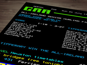 Tipperary 2025 Hurling GAA Aertel Poster
