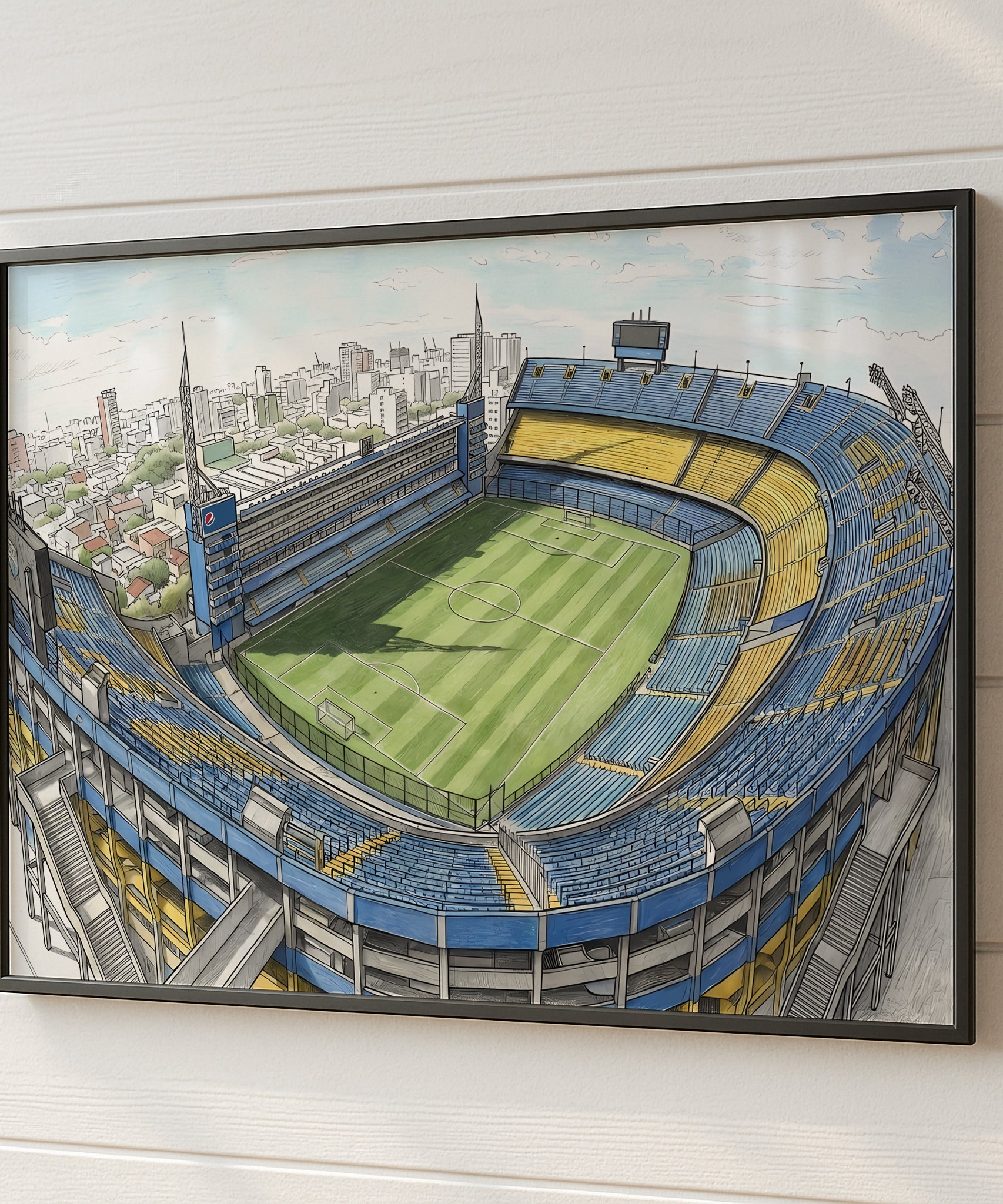 Argentine Football Stadium Isometric Poster Prints