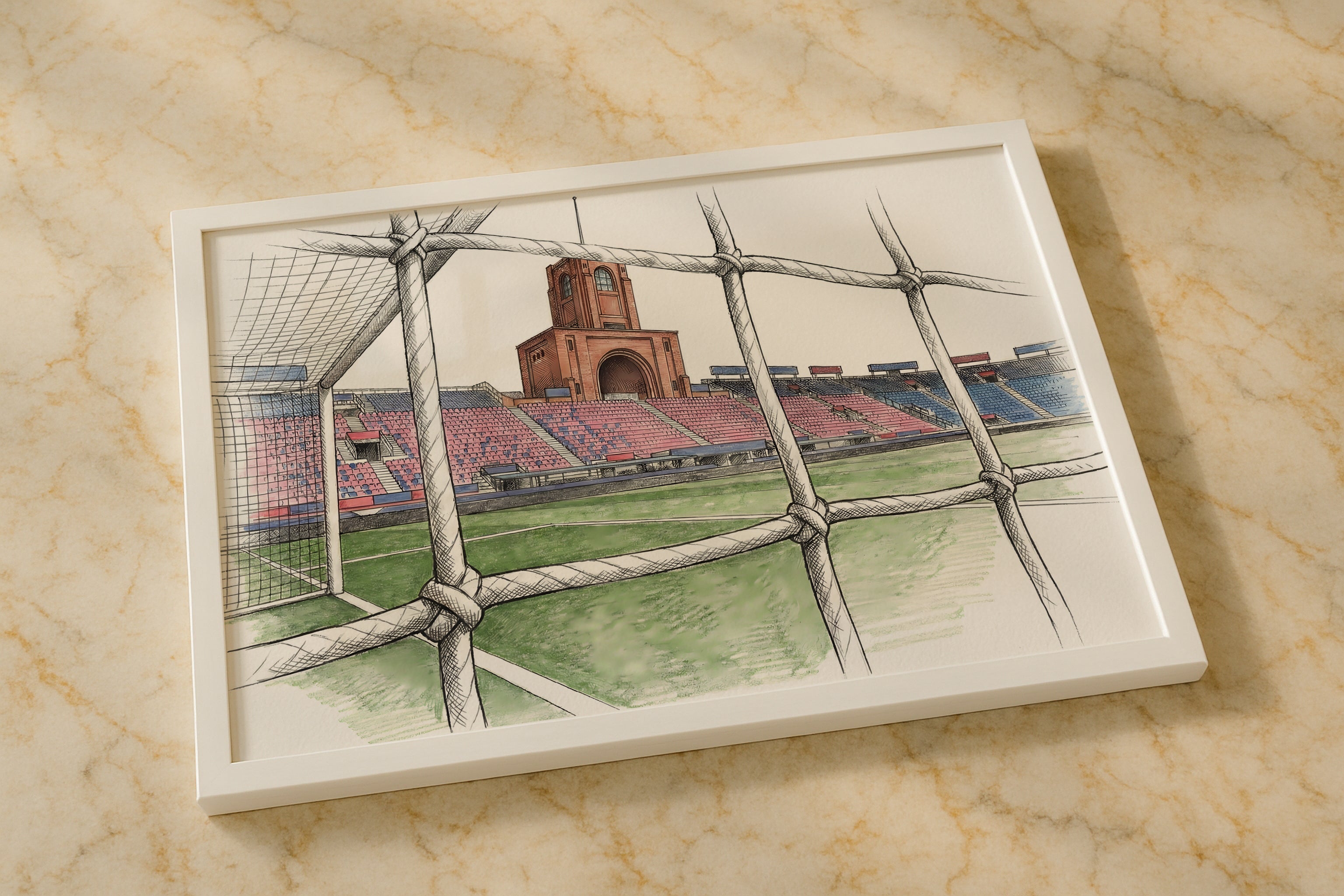 Serie A Football Stadium Isometric Poster Prints