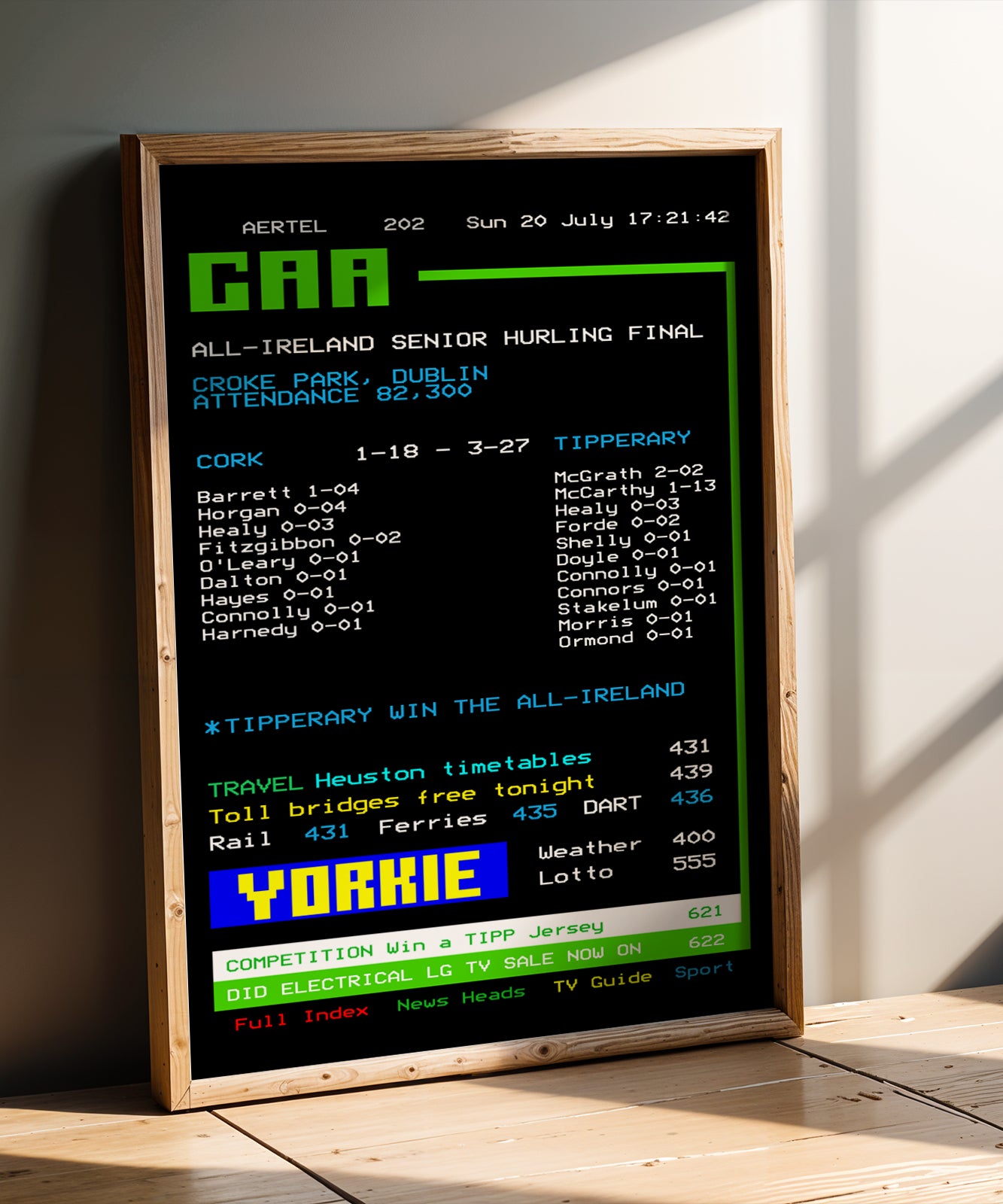 Tipperary 2025 Hurling GAA Aertel Poster
