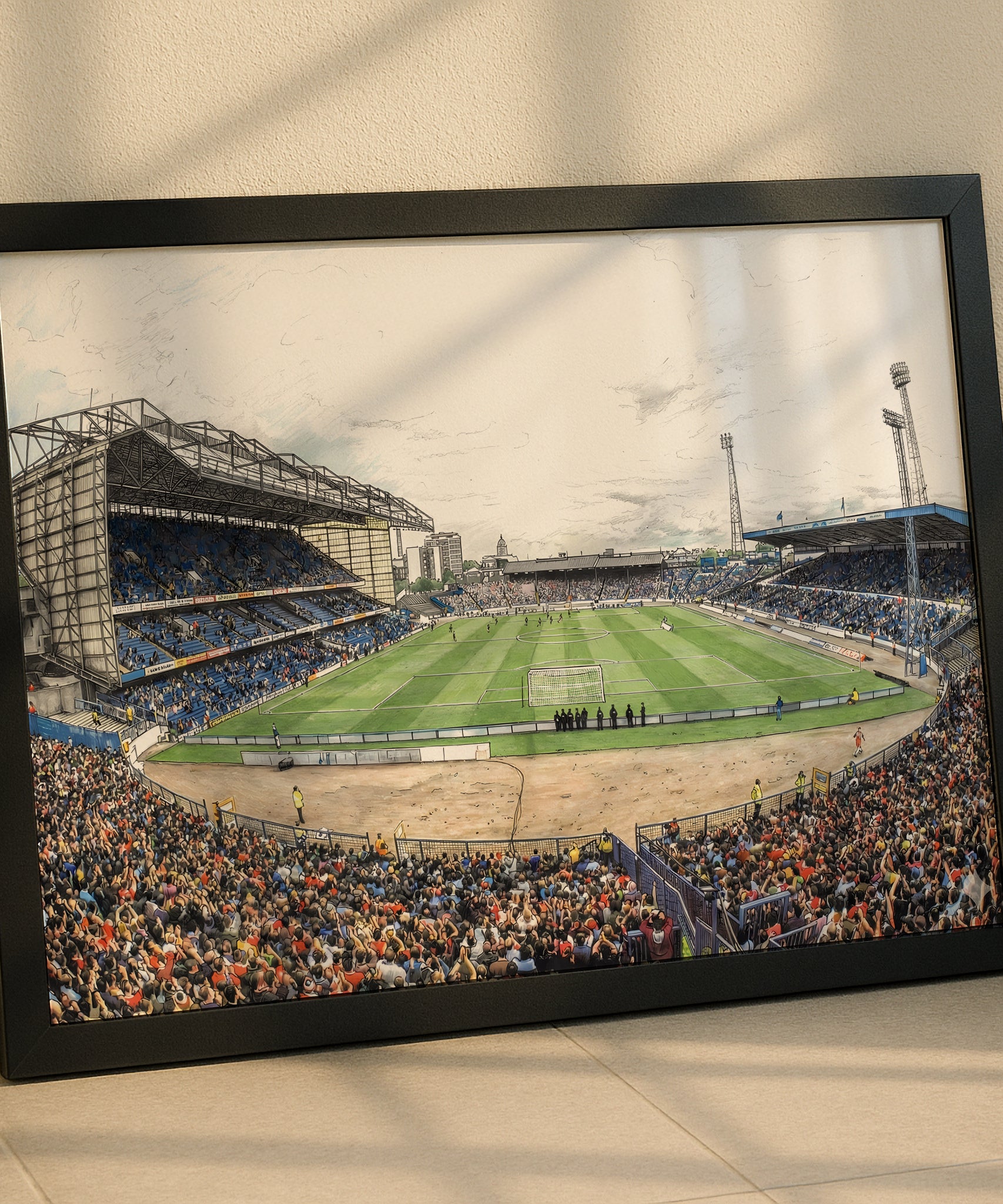 Stamford Bridge Stadium 1990 Isometric Poster - Chelsea