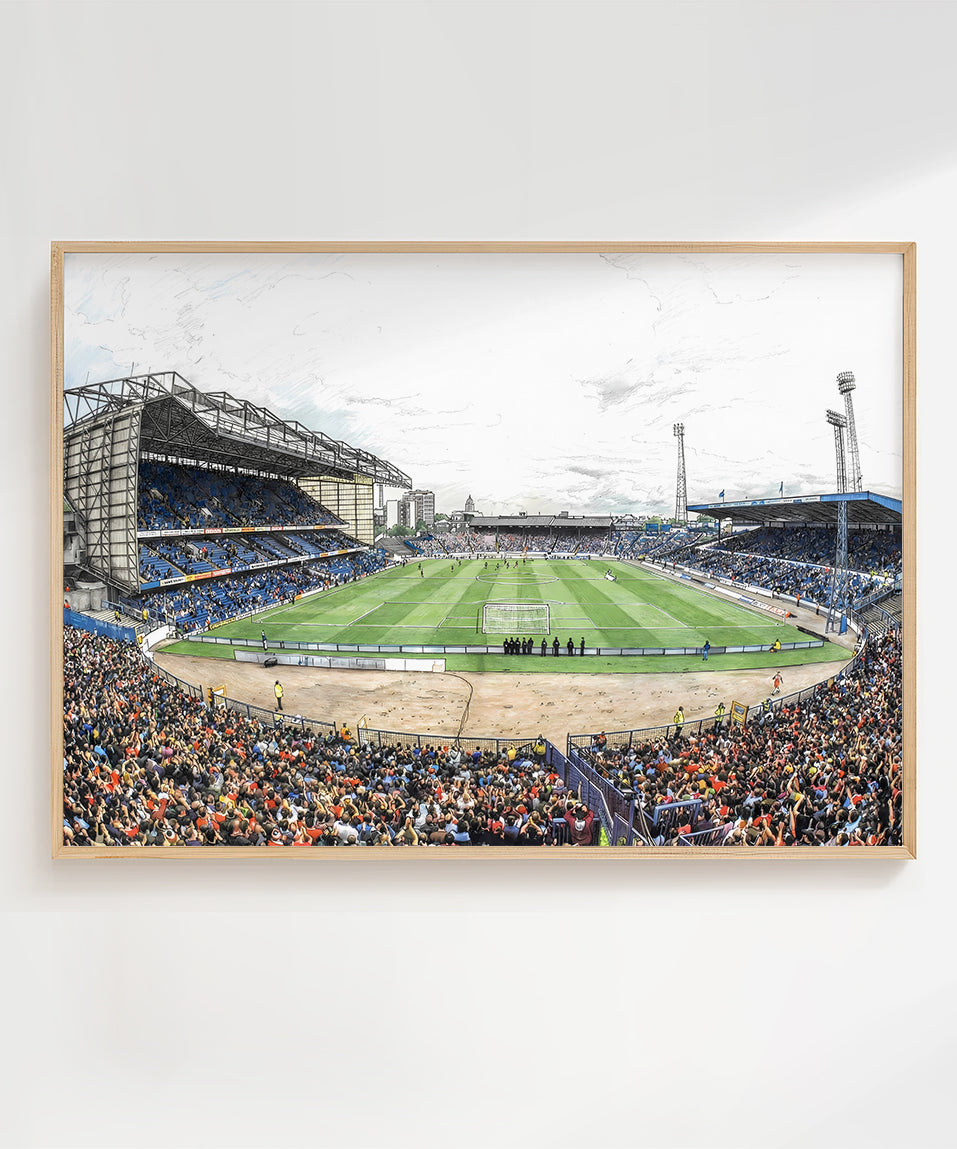 Stamford Bridge Stadium 1990 Isometric Poster - Chelsea