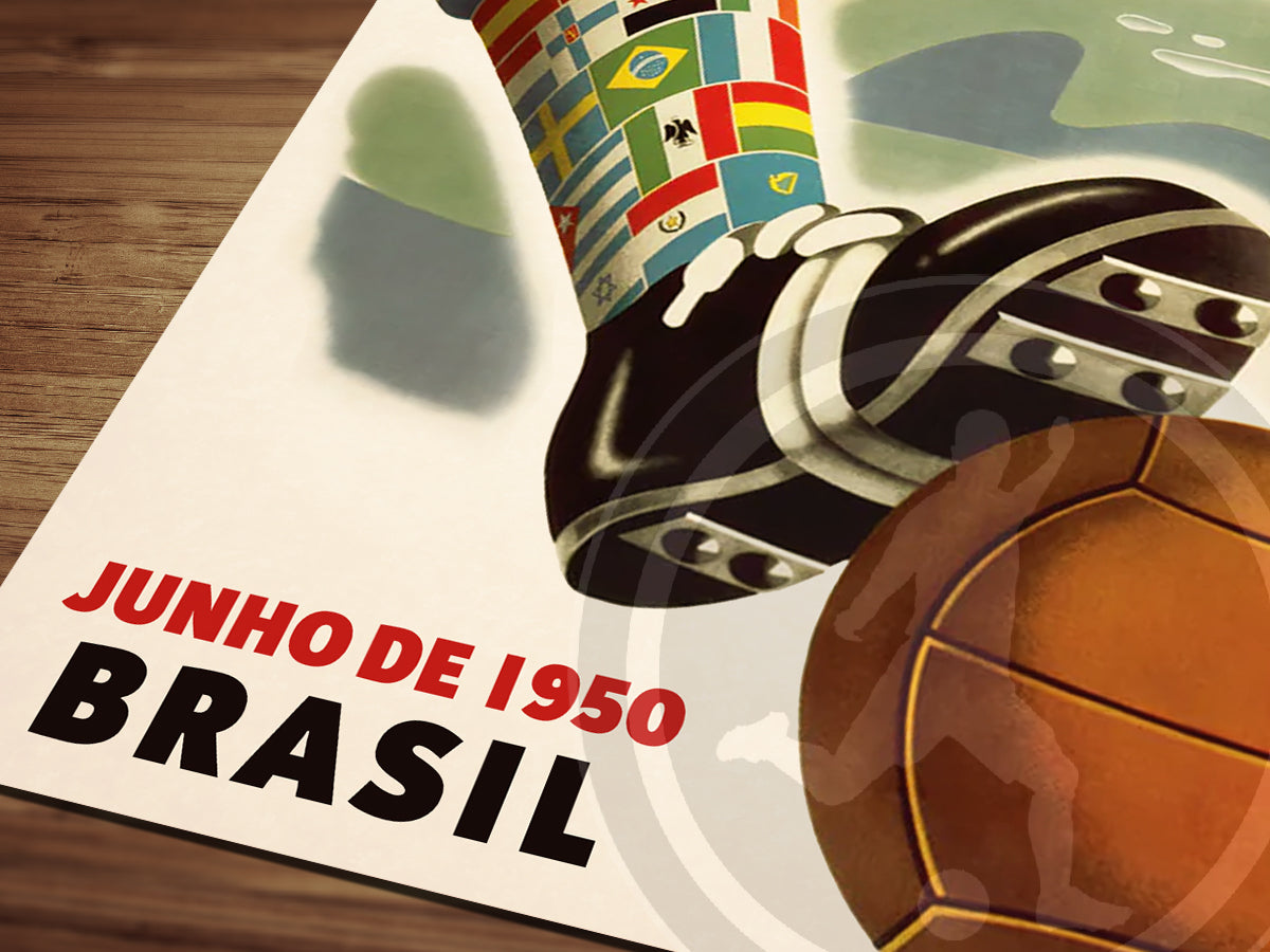 1950 World Cup soccer poster - Brazil 1950