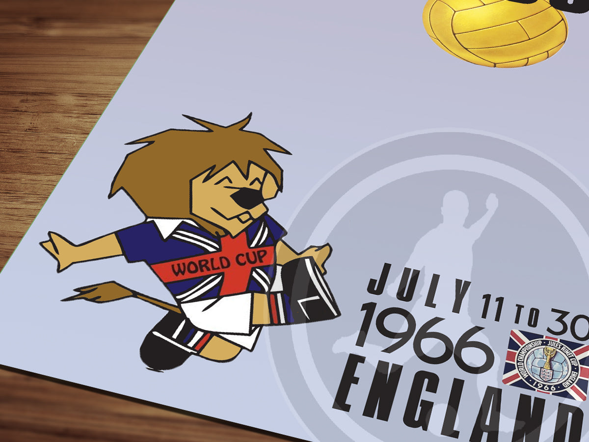 1966 World Cup soccer poster - England