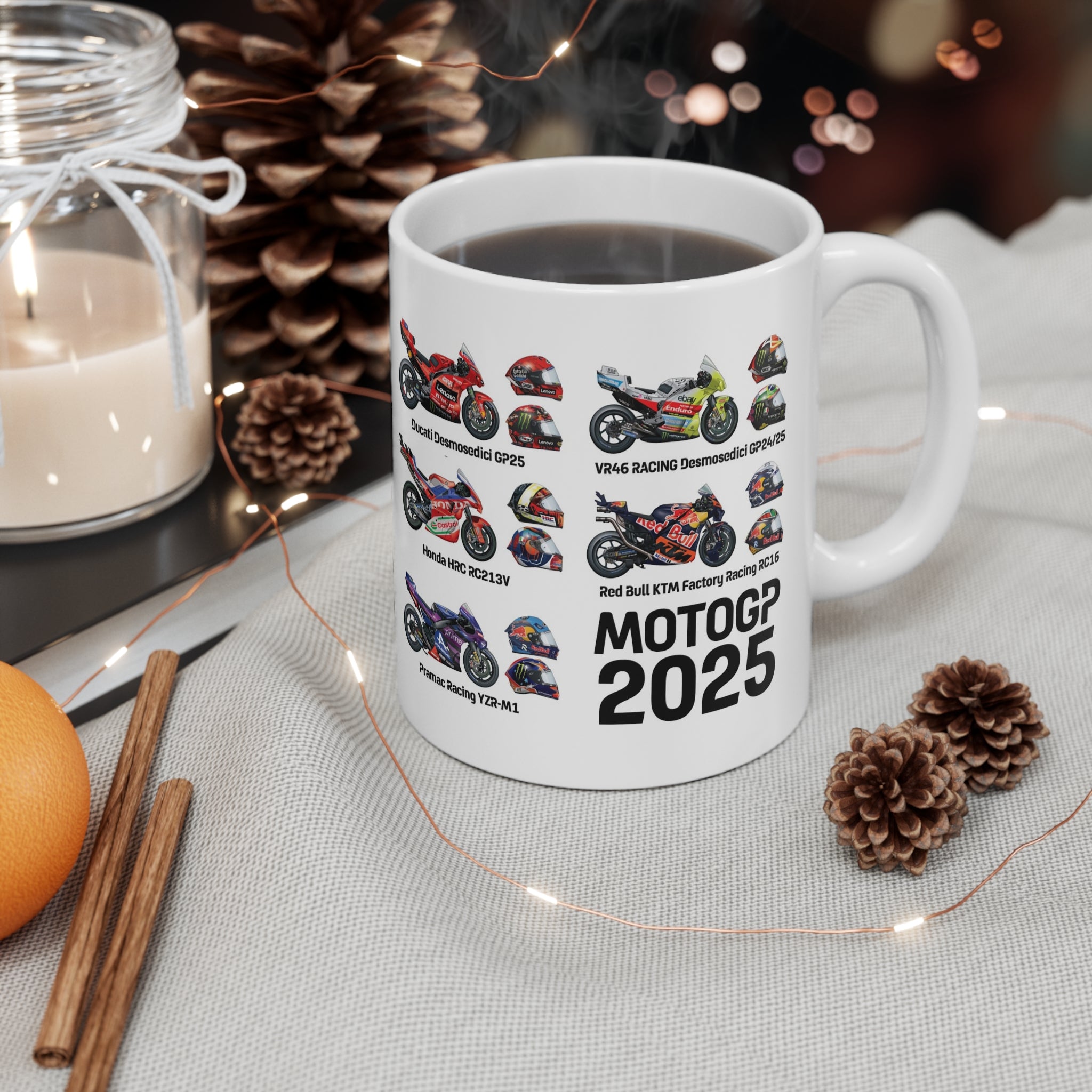 MotoGP 2025 Rider & Bike Helmet Mug