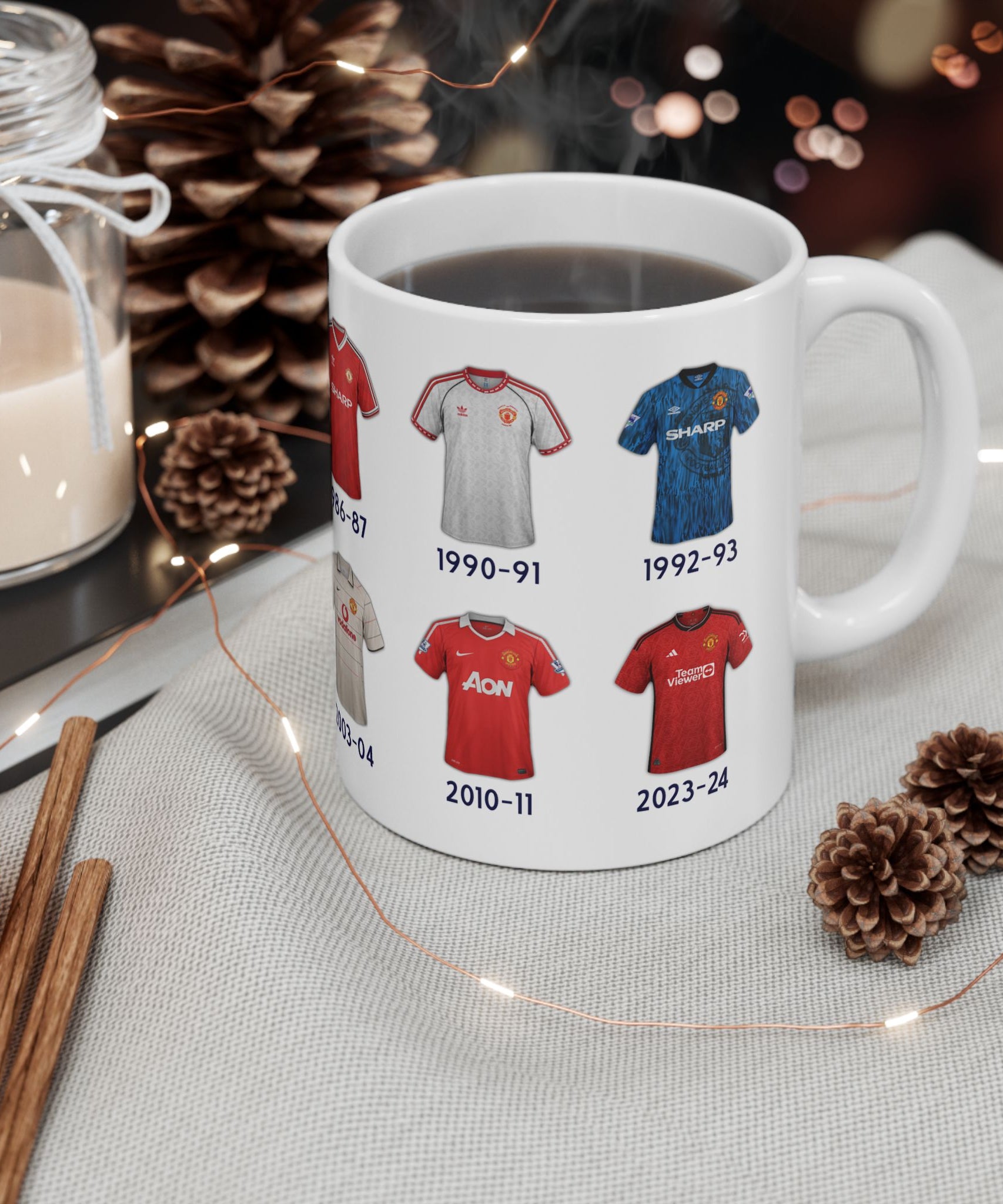 Man Utd Football Kits Coffee Mug