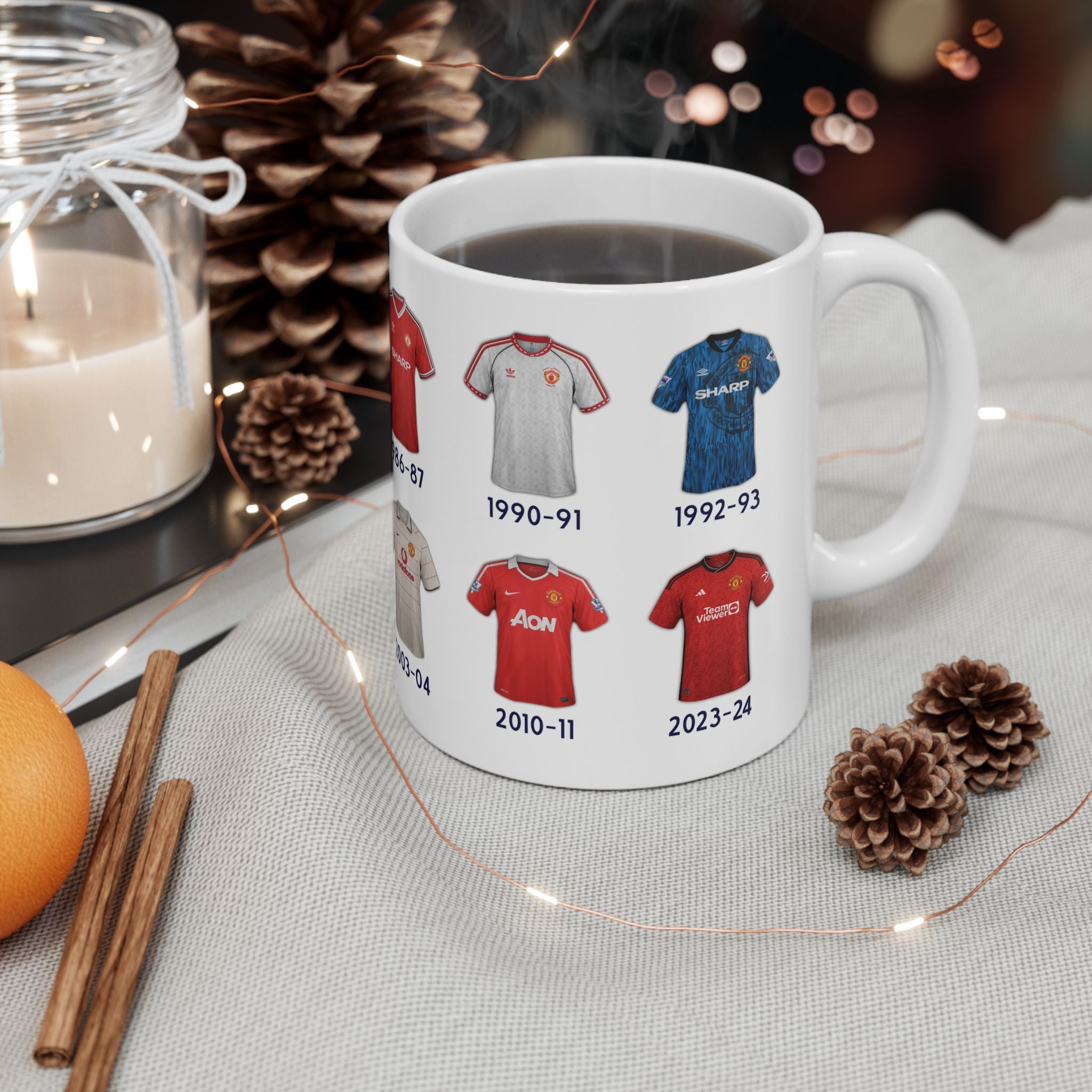 Man Utd Football Kits Coffee Mug