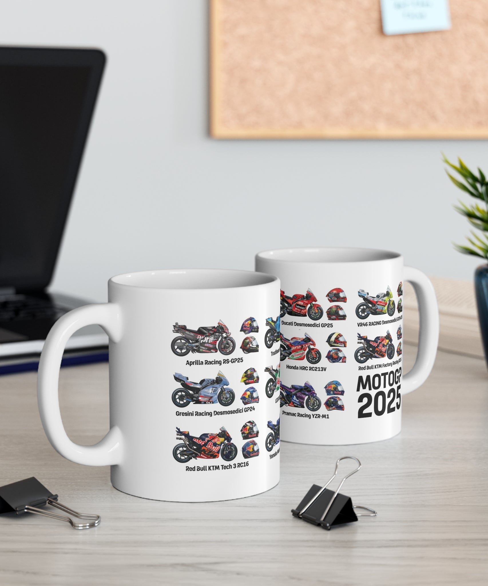 MotoGP 2025 Rider & Bike Helmet Mug